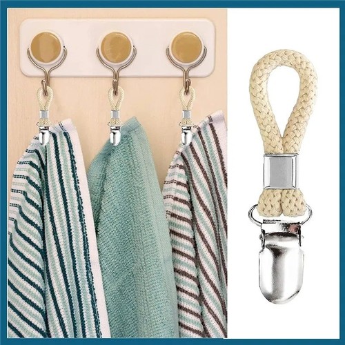 4pcs tea towel hanging - towel, clips