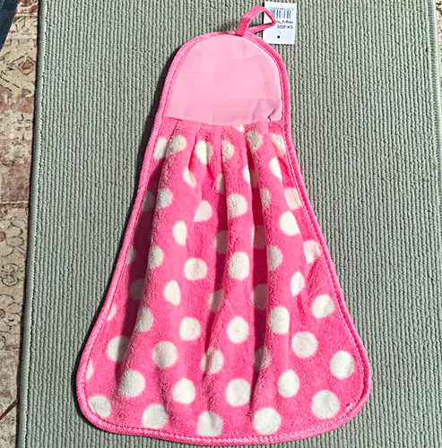 Pink white polka dot hand - pink,