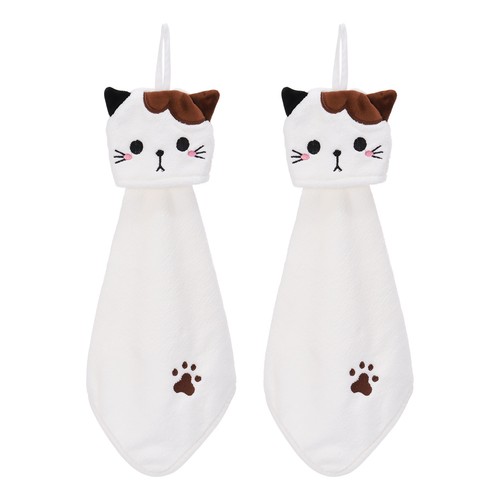 2pcs cute hand towels coral - cute, towels,