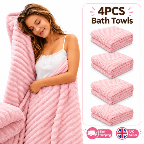 Pink fleece bath - pink, (70