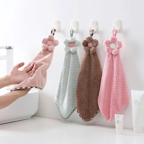 Flower hand towels hanging - flower,