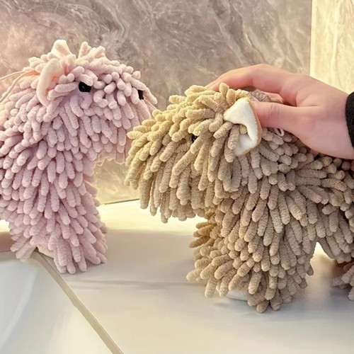 Soft chenille cartoon dog hand - soft,