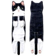 Funny Cat Hand Towels Kitchen