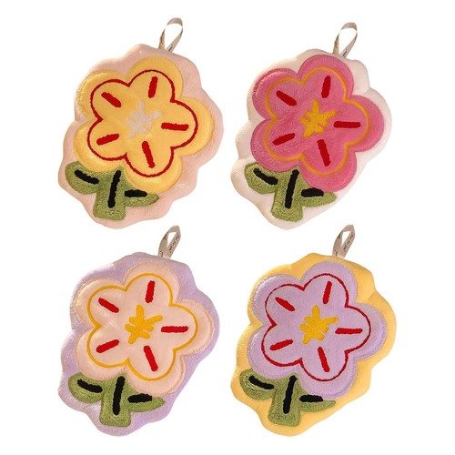 Flower hand towel - flower, with